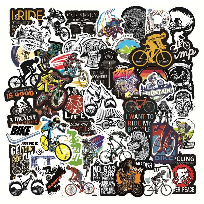 Mountain Biking Bag - 50 pezzi adesivi impermeabili per mountain