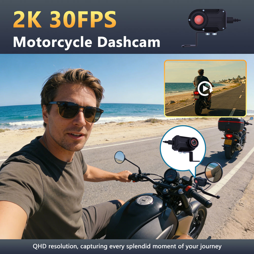Mountain Biking Images - 2K 30fps Moto Guida Dash Cam
