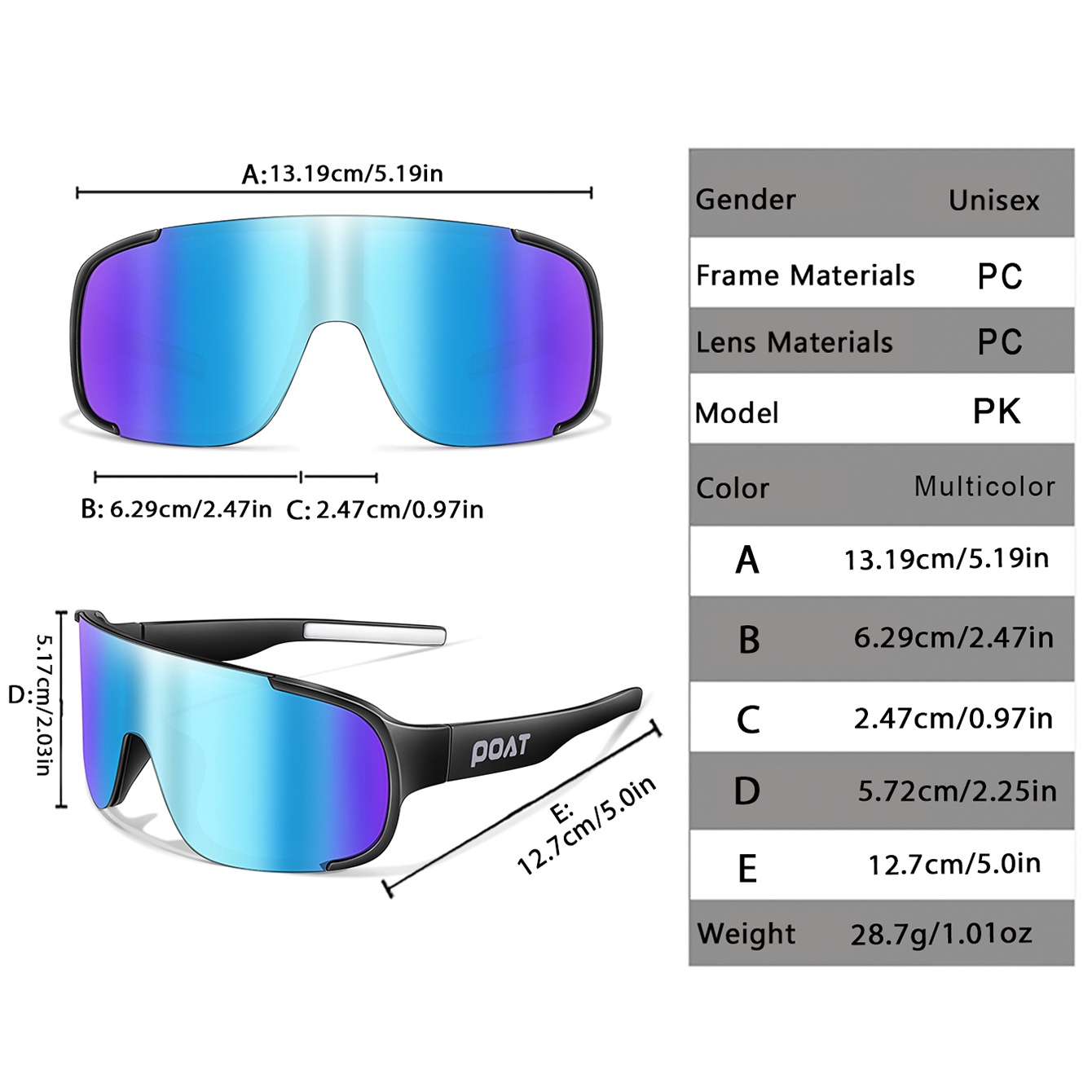 Occhiali da Ciclismo POAT UV40 - Mountain Biking Sunglasses recensione e prezzo
