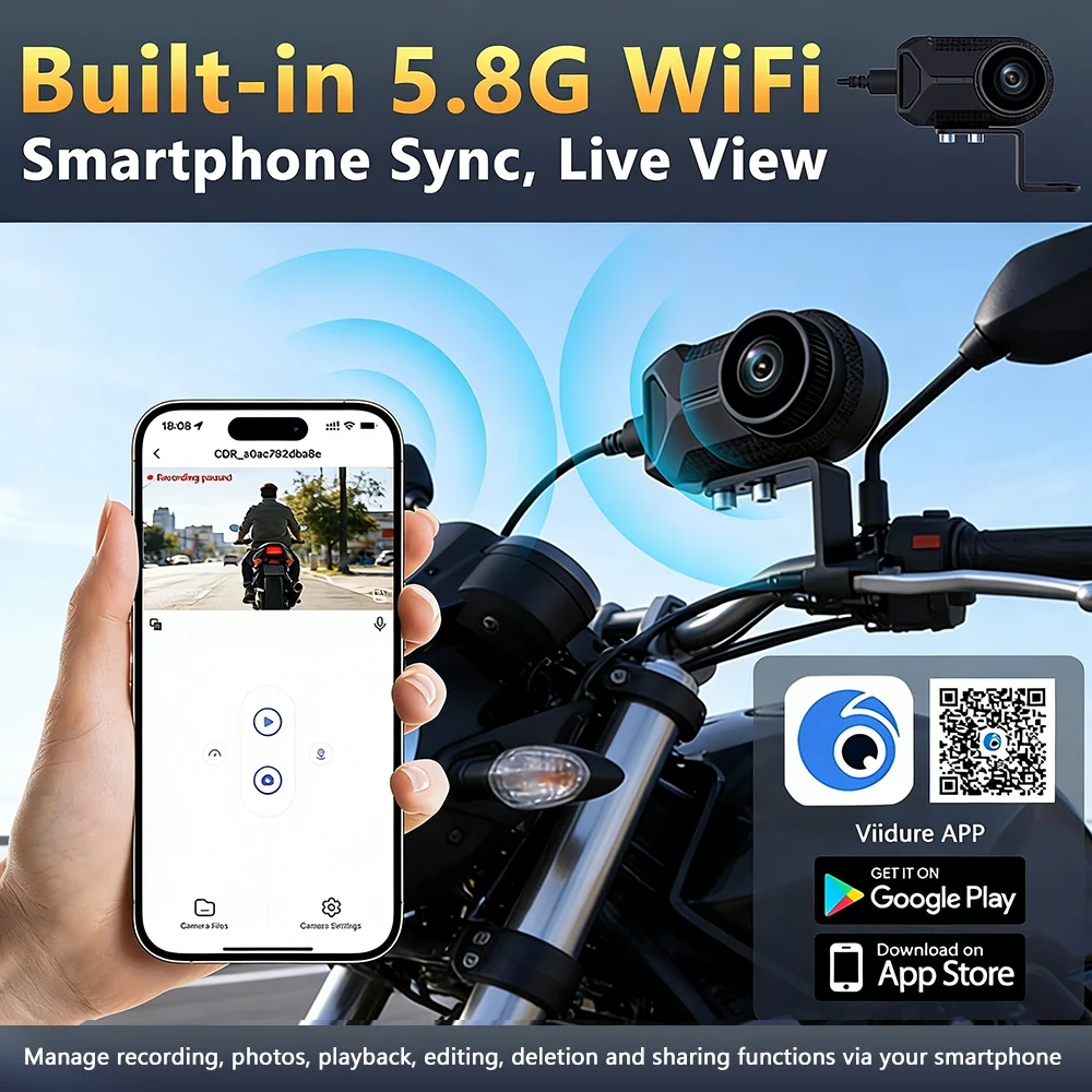 Nuovo 2K QHD Moto Guida WIFI I - Mountain Biking Images recensione e prezzo