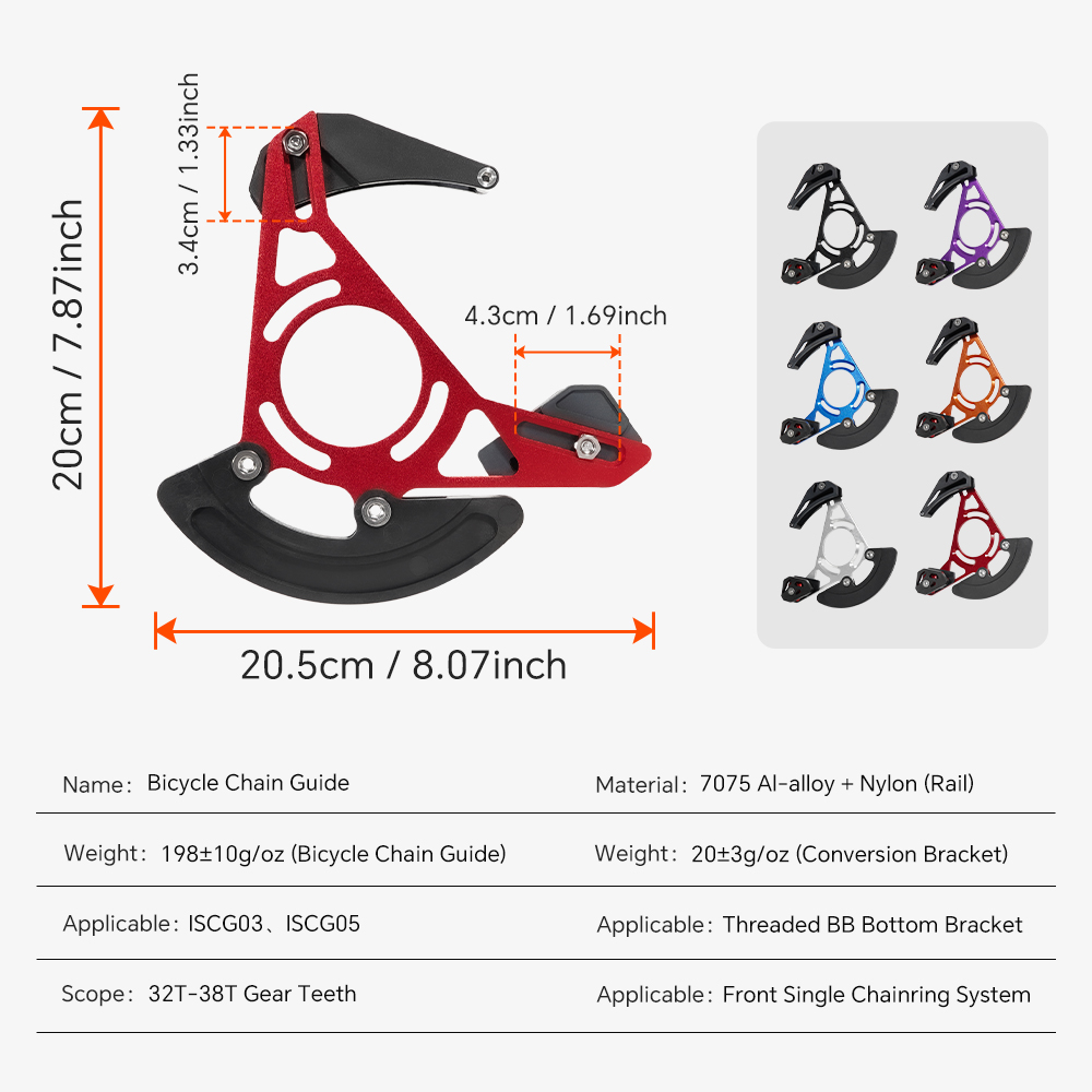 Guide catena TOSEEK Guida per  - Chain Guide Iscg recensione e prezzo